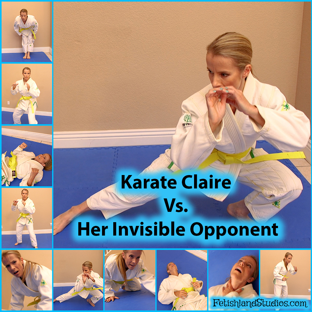 Karate Claire vs her Invisible Opponent 4K